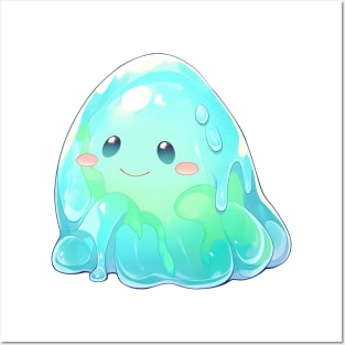 Chibi style Slime Creature Posters and Art